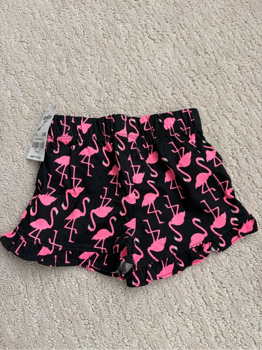 OshKosh B'gosh Pink Flamingo Swim Bottoms - Black & Hot Pink